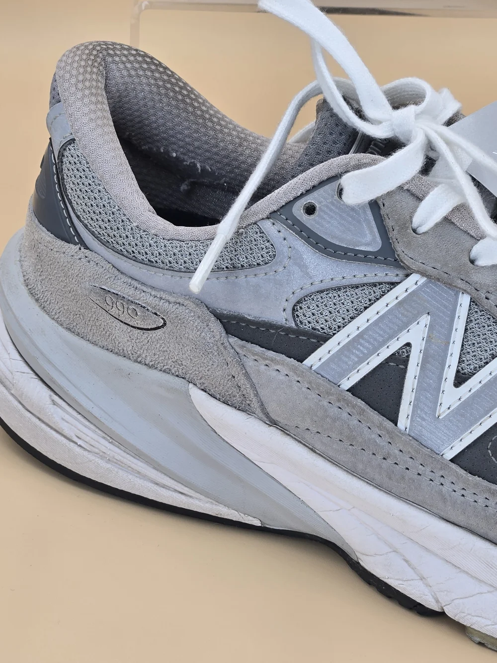 New Balance 990v6 Men's Grey Suede Running Sneakers Size 10